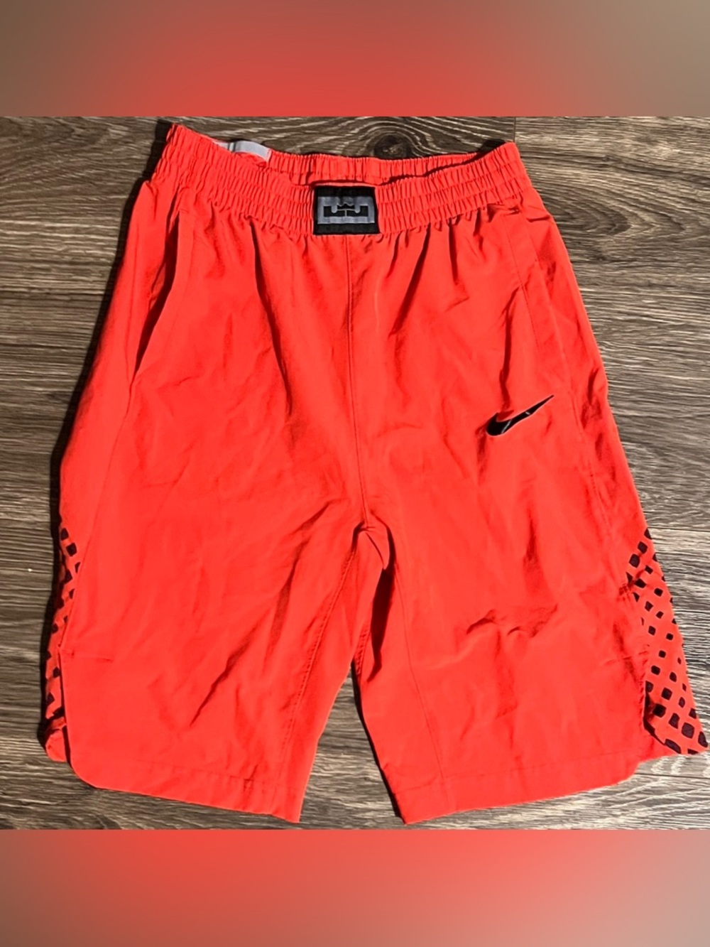 Lebron Nike Youth Basketball Drawstring
Shorts Red/Orange~ Size Boys XL